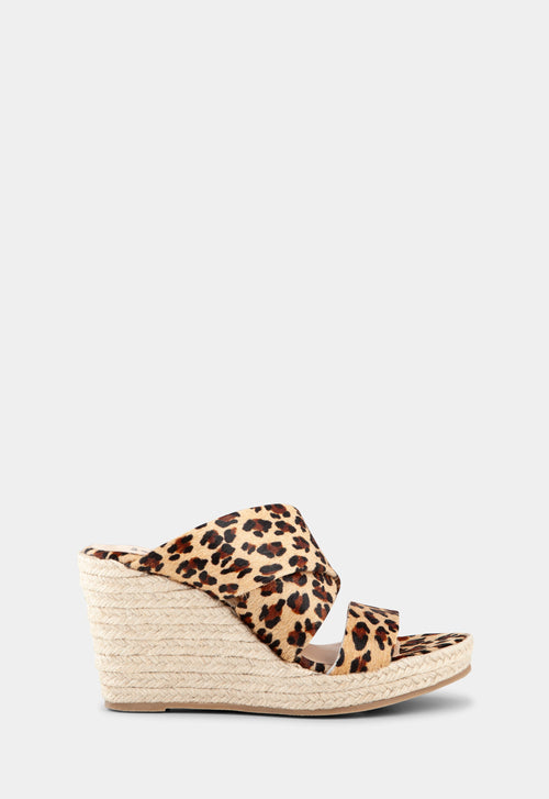 Ivylee Copenhagen Bella Leopard Wedge Sandals Leopard