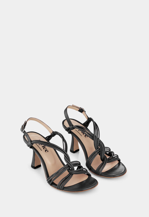 Ivylee Copenhagen Flora Heeled Sandal Black