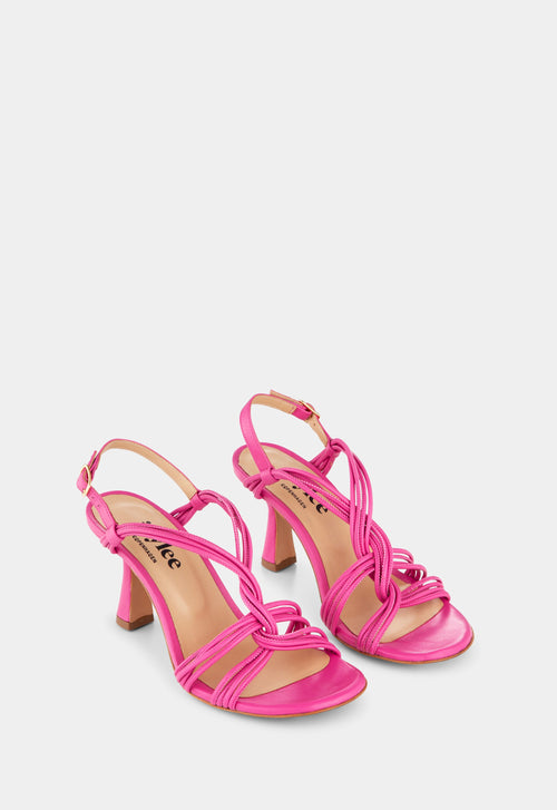 Ivylee Copenhagen Flora Heeled Sandal Fuchsia