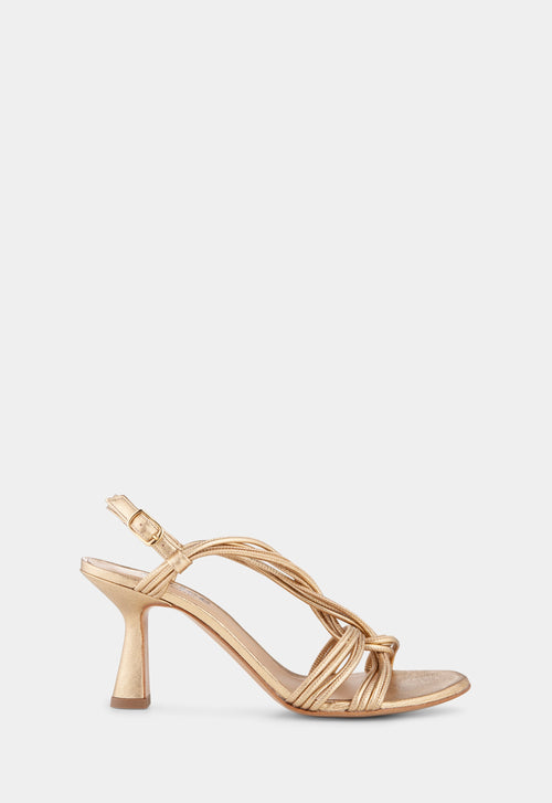 Ivylee Copenhagen Flora Metallic Heeled Sandal Gold