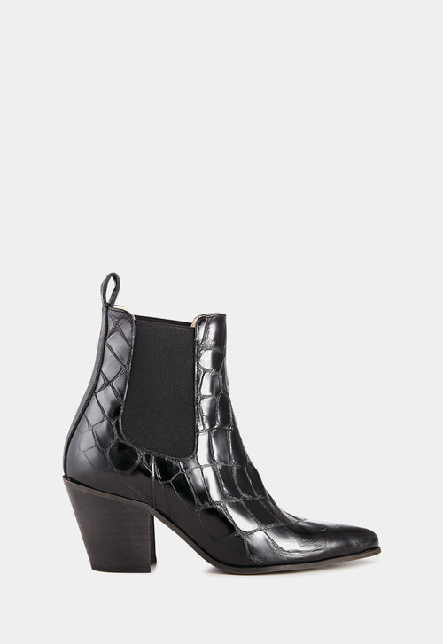 Pamela Faux Croco - Black