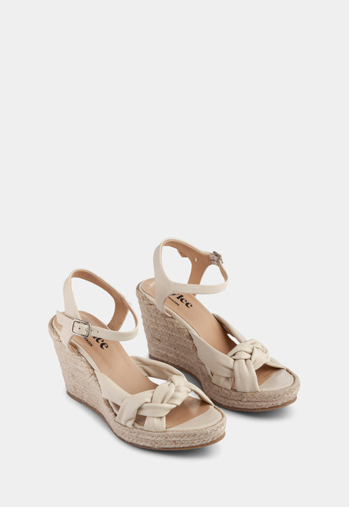 Ivylee Copenhagen Melissa Wedge Sandals Off-White