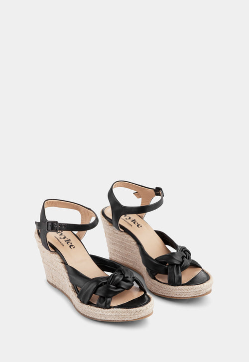 Ivylee Copenhagen Melissa Wedge Sandals Black